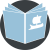 Logo of Odyssey Courses - A light blue book with a ship on it